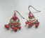 Boucles d'oreilles ethniques orientales avec pampilles artisanat Maroc