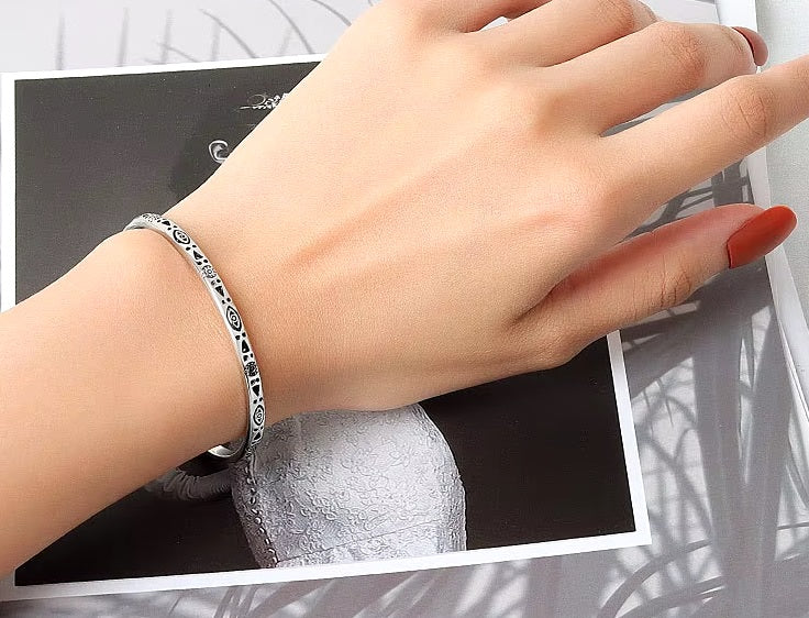 Bracelet jonc ajustable pour homme ou femme en Acier inoxydable