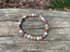 Bracelet élastique de Lithothérapie en Rhodochrosite, Howlite Blanche et Jaspe Paysage