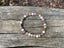 Bracelet élastique de Lithothérapie en Rhodochrosite, Howlite Blanche et Jaspe Paysage