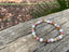 Bracelet élastique de Lithothérapie en Rhodochrosite, Howlite Blanche et Jaspe Paysage