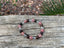 Bracelet élastique en Quartz Fraise, Grenat et Cristal de Roche - 8 mm