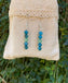 Boucles d'oreilles pendantes en Aventurine et Apatite naturelle