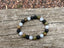 Bracelet élastique de Lithothérapie "Triple Protection" Unakite, Pierre de Lave et Aigue Marine