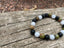 Bracelet élastique de Lithothérapie "Triple Protection" Unakite, Pierre de Lave et Aigue Marine