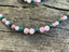 Parure bracelet et collier, Malachite, Quartz Rose et Rhodochrosite, Made in France