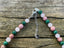 Parure bracelet et collier, Malachite, Quartz Rose et Rhodochrosite, Made in France