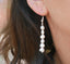 Boucles d'oreilles pendantes en perles de culture