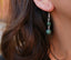 Boucles d'oreilles pendantes à 2 boules en Turquoise Africaine, Made in France