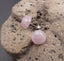 Boucles d'oreilles Clous en Quartz Rose