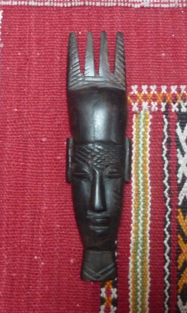 Masque semainier en bois d'ébène - Artisanat du Sénégal