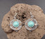 Boucles d'oreilles "Dhyana" en argent Tibétain et Howlite Turquoise