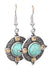 Boucles d'oreilles "Dhyana" en argent Tibétain et Howlite Turquoise