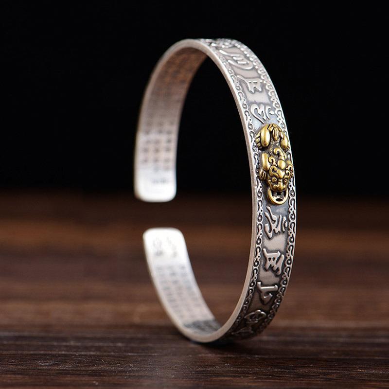 Bracelet Feng Shui 'Pixiu' en argent 999 - Abondance et Prospérité