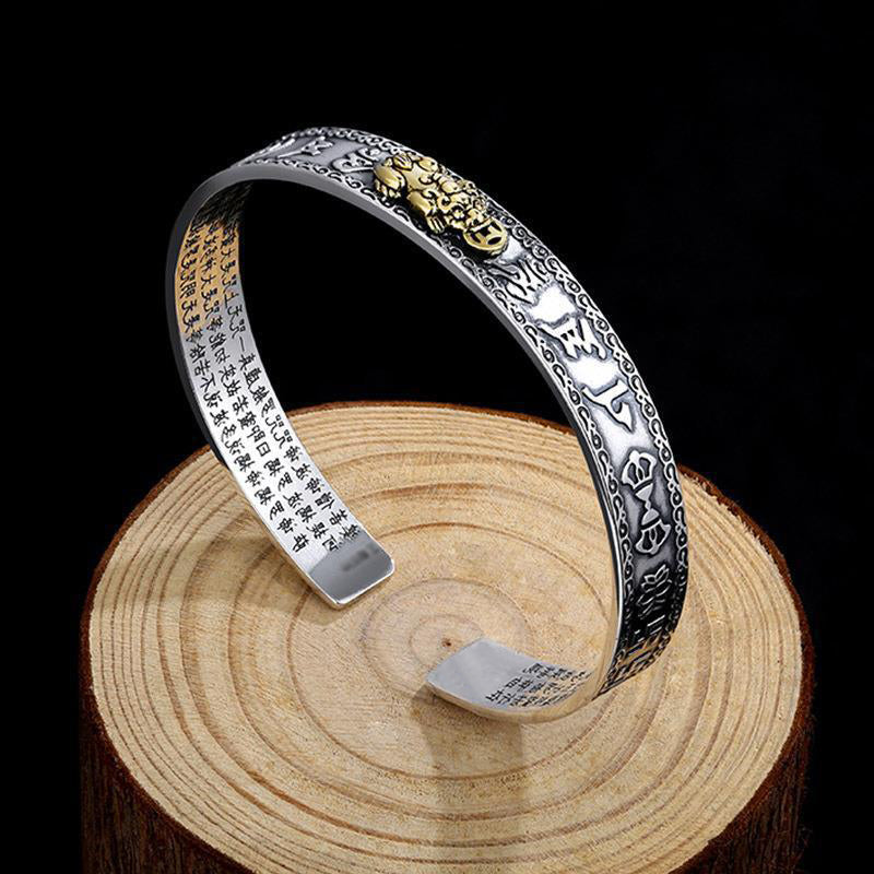 Bracelet Feng Shui 'Pixiu' en argent 999 - Abondance et Prospérité
