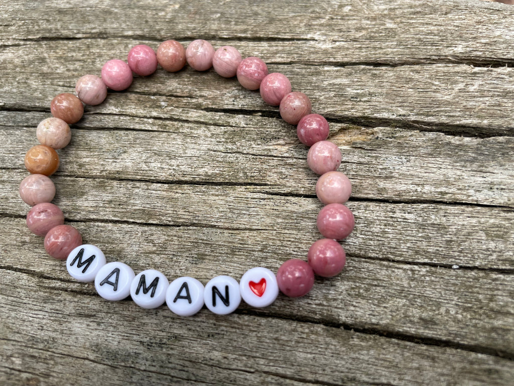 Bracelet spécial Fête des Mères en Rhodochrosite naturelle