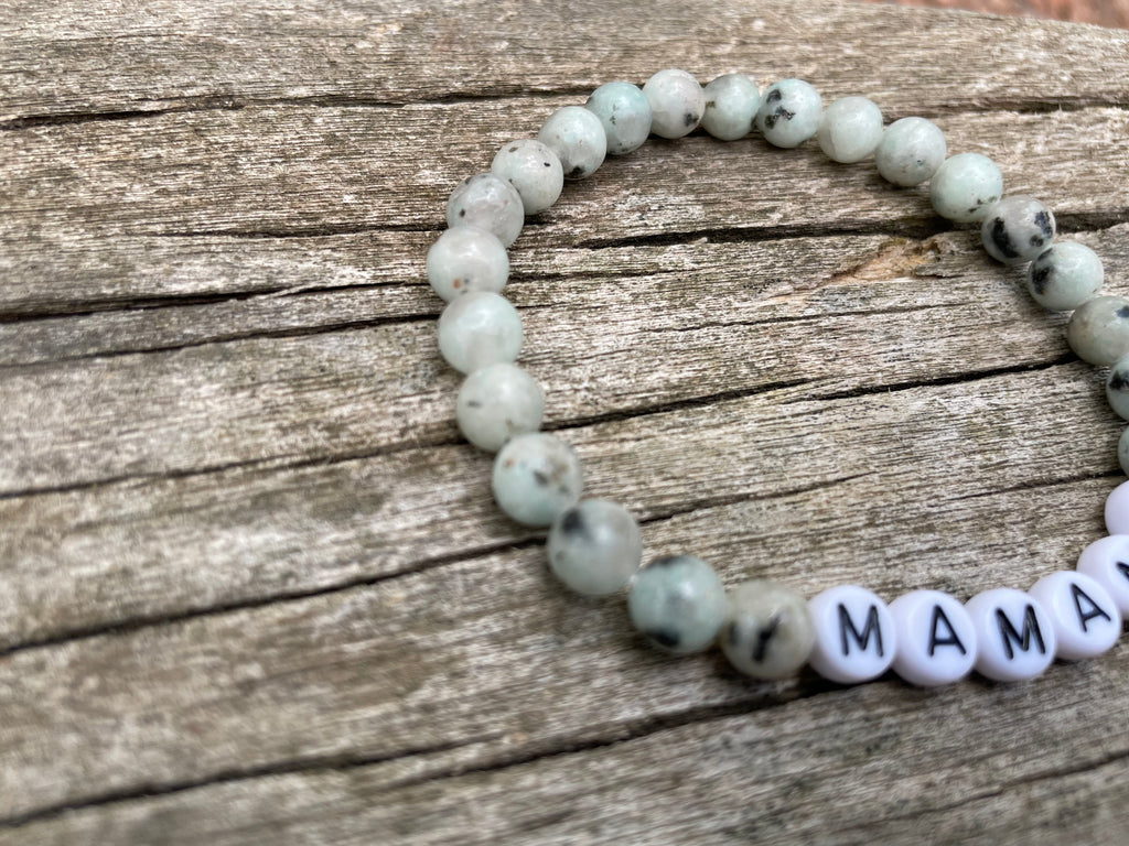 Bracelet spécial Fête des Mères en Jaspe Kiwi naturel