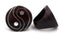 Bague Yin Yang en bois d'ébène et argent 925