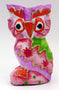 Chouette hibou en bois peint 8,5 cm Sukawati