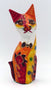 Chat orange en bois peint 15 cm Lebih