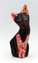 Chat rouge en bois peint 11 cm Celuk