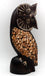Chouette hibou en bois et coquille d'oeuf artisanat Bali 25,5 cm