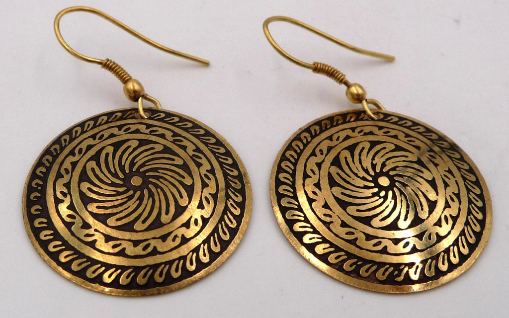 Boucles oreille orientales artisanat Inde