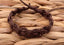 Bracelet amitié homme ou ado en 100 % coton marron chocolat