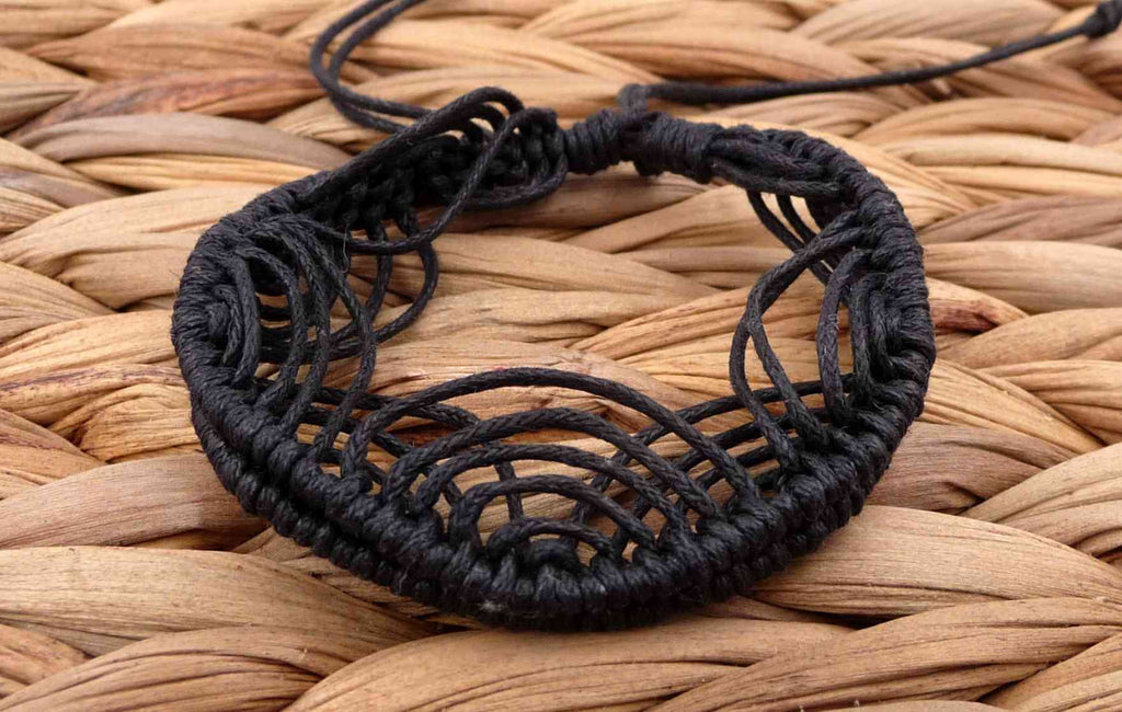 BRACELET BRÉSILIEN AMITIÉ NOIR 100 % COTON