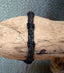 Bracelet réglable pour homme ou ado en cuir véritable tressé noir et coton