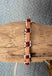 Bracelet réglable unisexe en cuir naturel et rouge et coton orange