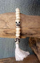 Bracelet mala tête de mort en os de yack