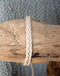 Bracelet réglable de l'amitié pour homme ou ado en 100 % coton tressé blanc