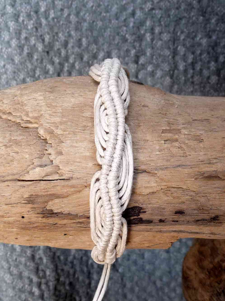  BRACELET BRÉSILIEN AMITIÉ ÉCRU 100 % COTON