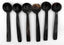 6 cuillères en corne de Zébu bio forme ronde 11,5 à 12 cm