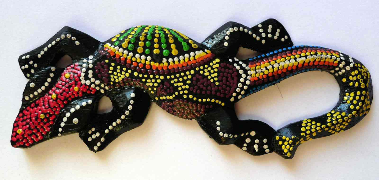 Bague Ethnique Gecko/margouillat En Bois D'ébène Et Argent 925 - Taille 54 - Neuf Avec étiquettes