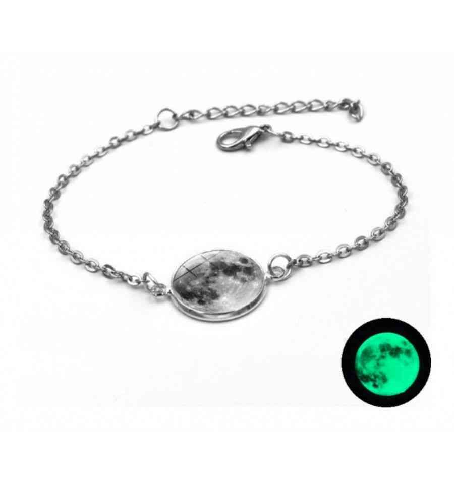 Bracelet Luna  "pleine lune" phosphorescent - Brille dans le noir