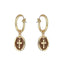 Boucles d'oreilles créoles en coquillages cauri et perles