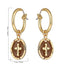 Boucles d'oreilles créoles en coquillages cauri et perles