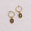 Boucles d'oreilles créoles en coquillages cauri et perles