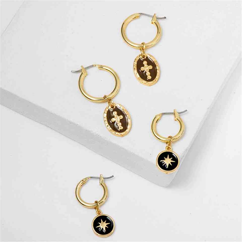 Boucles d'oreilles créoles en coquillages cauri et perles