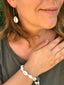 Parure bracelet beige + boucles d'oreilles coquillage Cauri