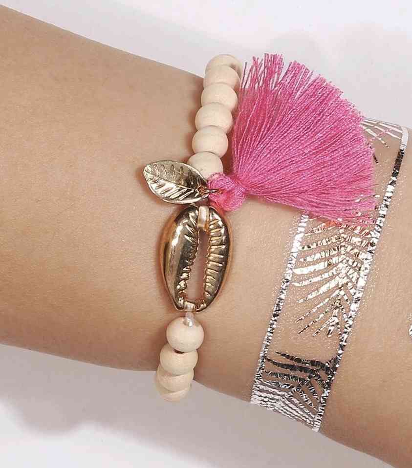 Lot de 3 bracelets, coquillages Cauris