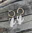 Boucles d'oreilles créoles avec breloque cactus
