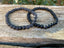 Bracelets de distance / couples - Pierre de lave et Agate noire 6 mm