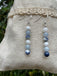 Boucles d'oreilles pendantes "Triple Protection" Pierre de Lune, Sodalite et Aigue Marine