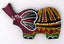 Magnet aimant éléphant aborigène en bois peint