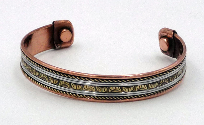 Bracelet magnétique en cuivre avec aimants Anti-Douleurs modèle 8