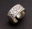 Bague Bouddhiste Tibétaine en argent 999 Fleur de Lotus et Sutra du Coeur