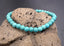 Bracelet Lithothérapie en Turquoise (Howlite bleue) - boules 6 mm